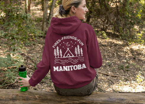 C & Win Sports Manitoba-Fires, Friends, Fun Hoodie (Double Sided) - C & Win Sports